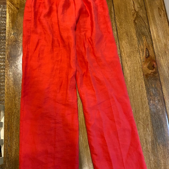 Zara medium linen pant red - Picture 7 of 7
